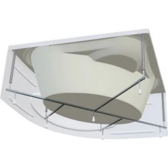 Акриловая ванна 1МАРКА  Palermo 150x150 см, угловая, с каркасом, для двоих, четверть круга