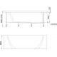 Акриловая ванна 1МАРКА  Pragmatika 173x75 см, обрезная, без опоры
