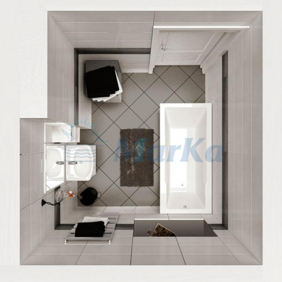 Акриловая ванна 1МАРКА  Raguza 190x90 см, без опоры