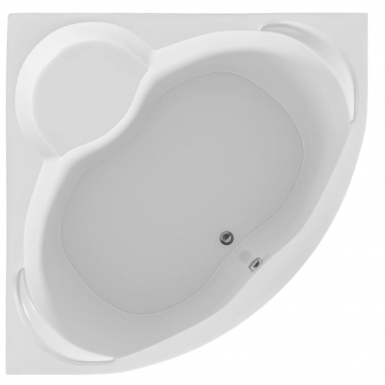 Акриловая ванна 1МАРКА  Trapani 140x140 см, угловая, с каркасом, для двоих, четверть круга