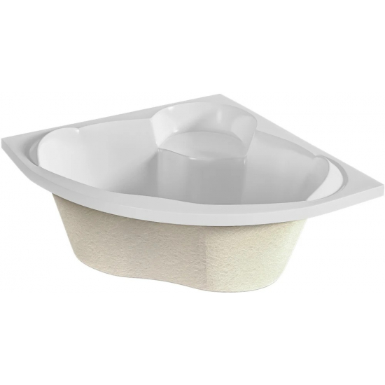 Акриловая ванна 1МАРКА  Trapani 140x140 см, угловая, с каркасом, для двоих, четверть круга