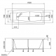 Акриловая ванна 1МАРКА  Viola 150x70 см, с каркасом