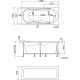 Акриловая ванна 1МАРКА  Vita 150x70 см, без опоры