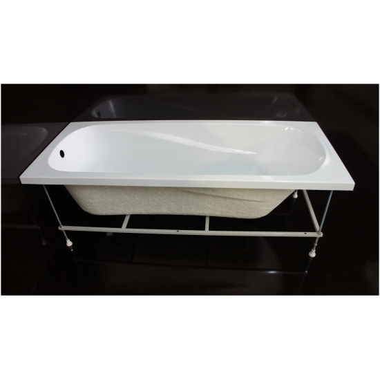Акриловая ванна ABS LORANTO Арктика 150x70 с каркасом и экраном