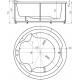 Акриловая ванна АКВАТЕК Аура AUR180-0000033 180x180 с каркасом и фронтальным экраном