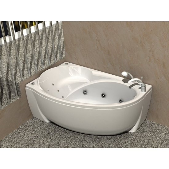 Акриловая ванна АКВАТЕК Бетта BET150-0000041 150x95 L левая с каркасом и фронтальным экраном