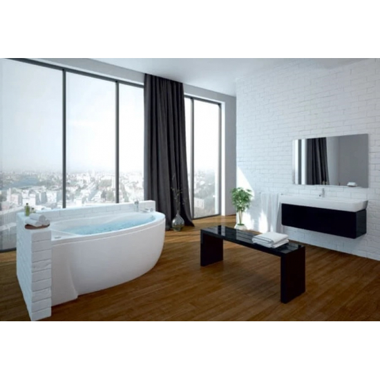 Акриловая ванна АКВАТЕК Бетта BET150-0000041 150x95 L левая с каркасом и фронтальным экраном