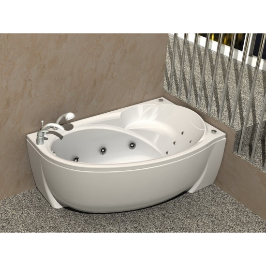 Акриловая ванна АКВАТЕК Бетта BET150-0000042 150x95 R правая с каркасом и фронтальным экраном