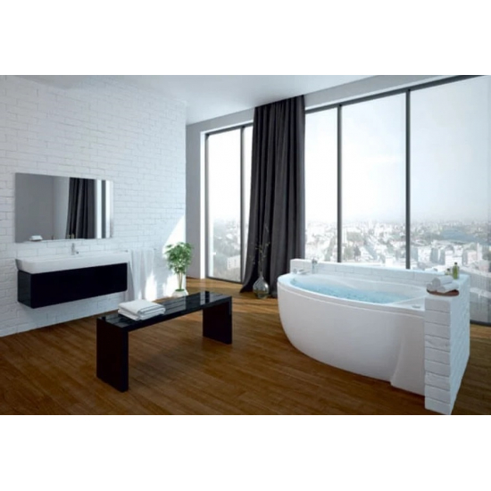 Акриловая ванна АКВАТЕК Бетта BET150-0000042 150x95 R правая с каркасом и фронтальным экраном