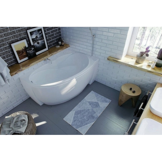 Акриловая ванна АКВАТЕК Бетта BET150-0000042 150x95 R правая с каркасом и фронтальным экраном