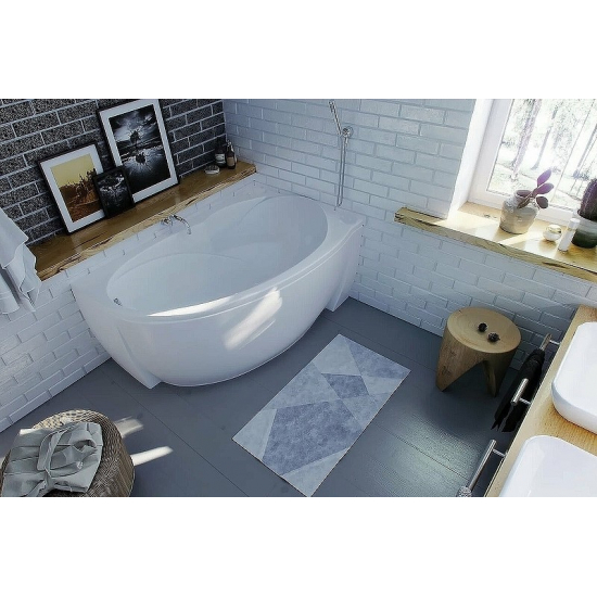 Акриловая ванна АКВАТЕК Бетта BET160-0000028 160x97 R правая с каркасом и фронтальным экраном