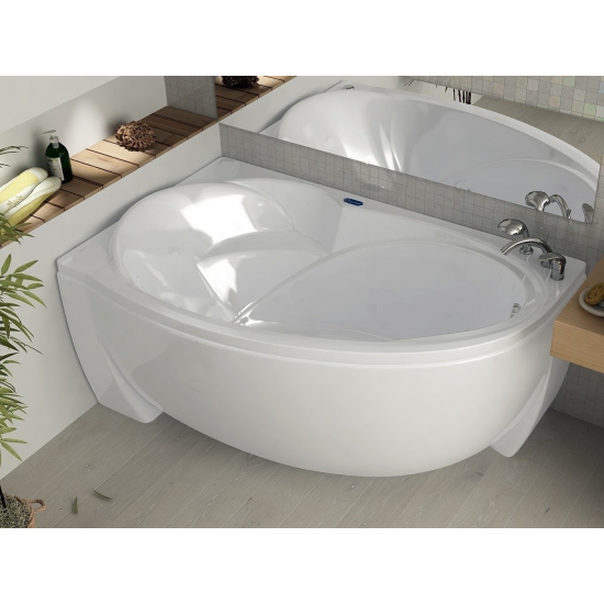 Акриловая ванна АКВАТЕК Бетта BET160-0000046 160x97 L левая с каркасом и фронтальным экраном