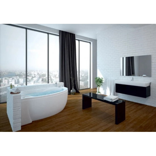 Акриловая ванна АКВАТЕК Бетта BET160-0000046 160x97 L левая с каркасом и фронтальным экраном