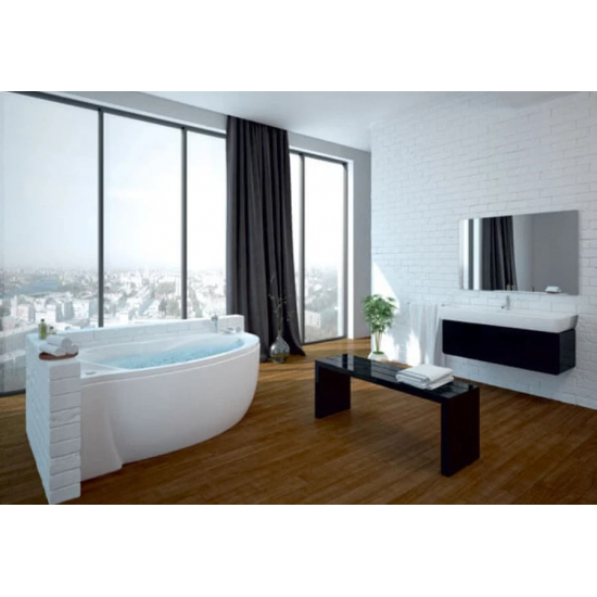 Акриловая ванна АКВАТЕК Бетта BET170-0000099 170x97 L левая с каркасом и фронтальным экраном