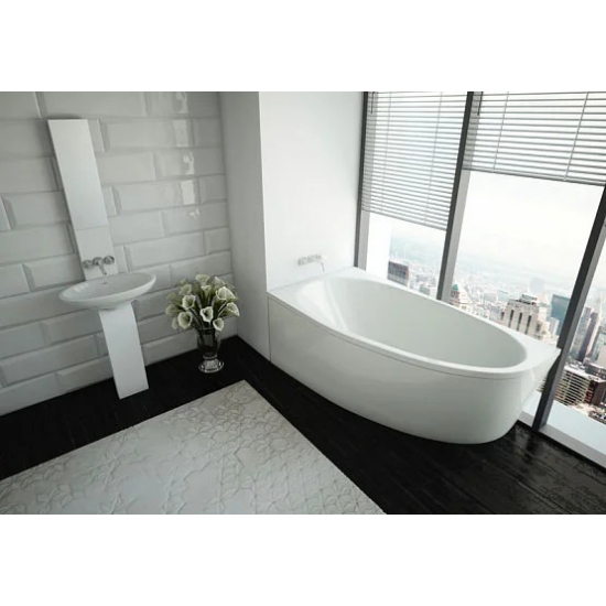 Акриловая ванна АКВАТЕК Дива L DIV150-0000001 150x90 см, с каркасом, асимметричная