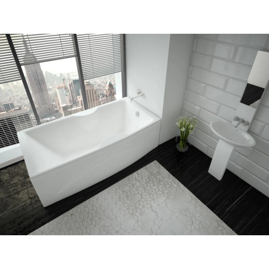 Акриловая ванна АКВАТЕК Феникс FEN180-0000083 180x85 см, с каркасом со сливом-переливом