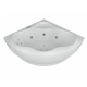 Акриловая ванна АКВАТЕК Галатея GAL135-0000004-GM 135x135 с экраном, гидромассажем + спинным массаж.