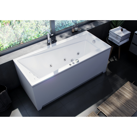 Акриловая ванна АКВАТЕК Либра LIB170-0000024 170x70 см,с каркасом и фронтальным экраном, слив справа