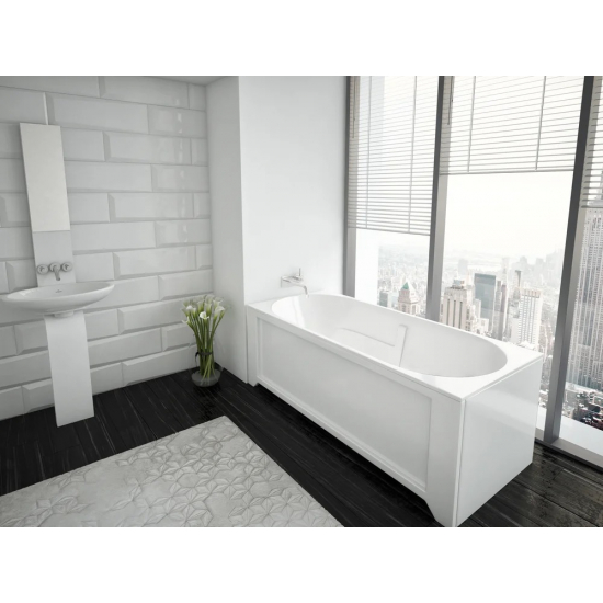 Акриловая ванна АКВАТЕК Либра New LIB170N-0000005 170x70 см, с каркасом, со сливом-переливом