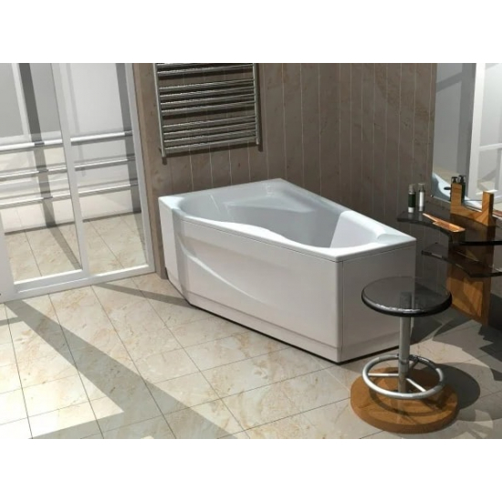 Акриловая ванна АКВАТЕК Медея MED180-0000037 170x95 L левая с каркасом и фронтальным экраном