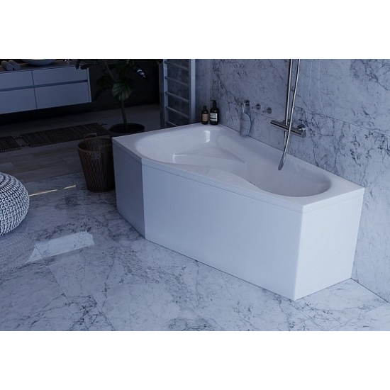Акриловая ванна АКВАТЕК Медея MED180-0000037 170x95 L левая с каркасом и фронтальным экраном