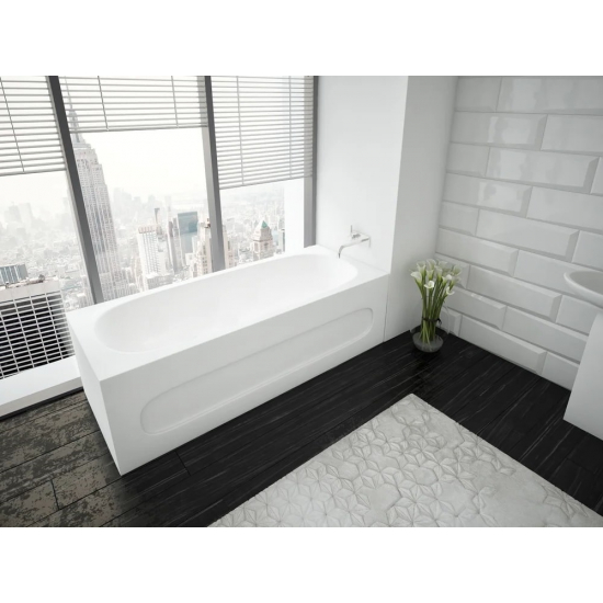 Акриловая ванна АКВАТЕК Оберон OBR170-0000049 170x70 с каркасом и фронтальным экраном слив справа