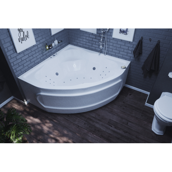 Акриловая ванна АКВАТЕК Сириус SIR1640000006 164x164 гидромассаж ПН+спинной массаж 12 форсунок