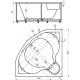 Акриловая ванна АКВАТЕК Сириус SIR1640000006 164x164 гидромассаж ПН+спинной массаж 12 форсунок