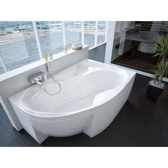 Акриловая ванна АКВАТЕК Вега VEG170-0000083 170x105 R правая с каркасом и фронтальным экраном