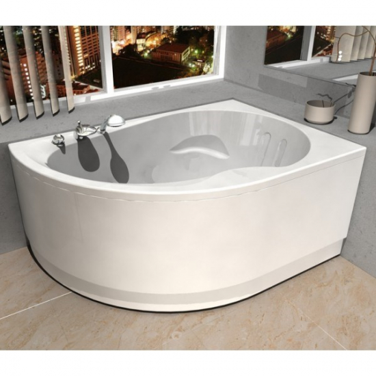 Акриловая ванна АКВАТЕК Вирго VIR150-0000025 150x100 R правая с каркасом и фронтальным экраном