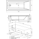 Акриловая ванна AQUANET Bright 216660 175x75 см, с каркасом