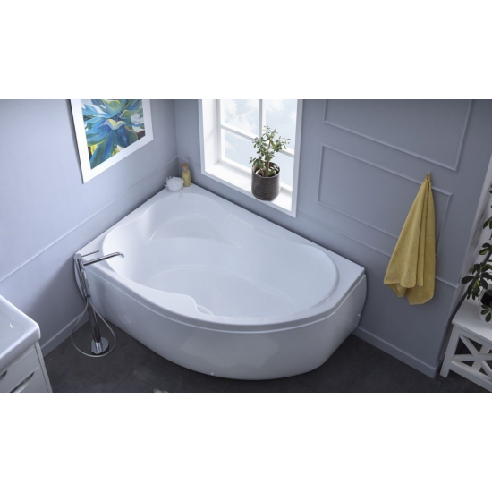 Акриловая ванна AQUANET Capri 00205345 L 170x110 см, угловая, с каркасом, асимметричная