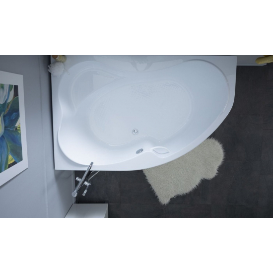 Акриловая ванна AQUANET Capri 00205476 L 160x100 см, угловая, с каркасом, асимметричная