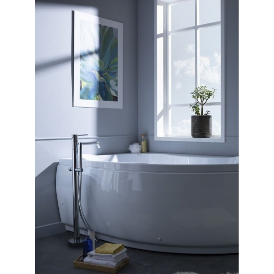 Акриловая ванна AQUANET Capri 00205476 L 160x100 см, угловая, с каркасом, асимметричная