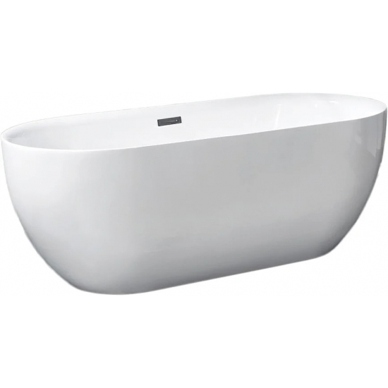 Акриловая ванна AQUANET Delight 208600 170x80 см, отдельностоящая, овальная, со сливом-переливом