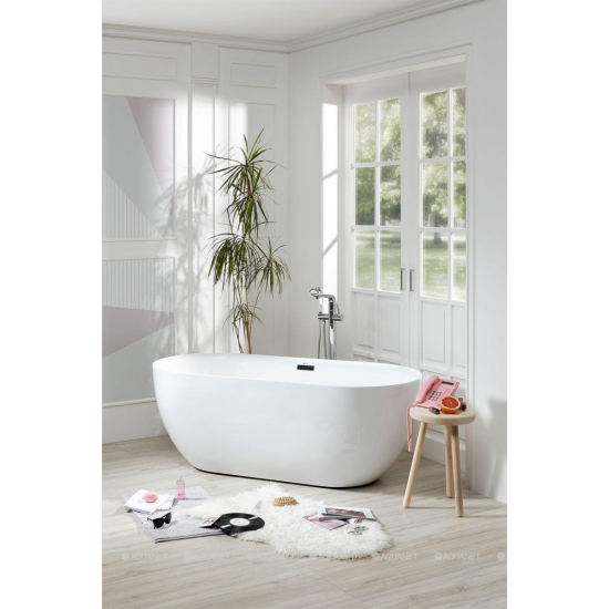 Акриловая ванна AQUANET Delight 208600 170x80 см, отдельностоящая, овальная, со сливом-переливом