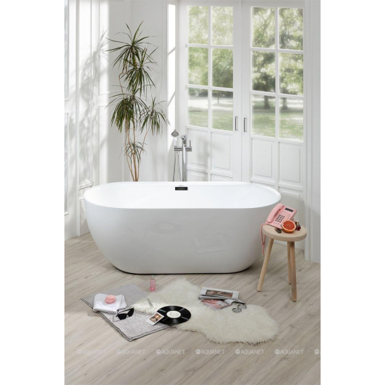 Акриловая ванна AQUANET Delight 208600 170x80 см, отдельностоящая, овальная, со сливом-переливом
