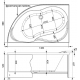 Акриловая ванна AQUANET Graciosa 00205325 L 150x90 см, угловая, с каркасом, асимметричная