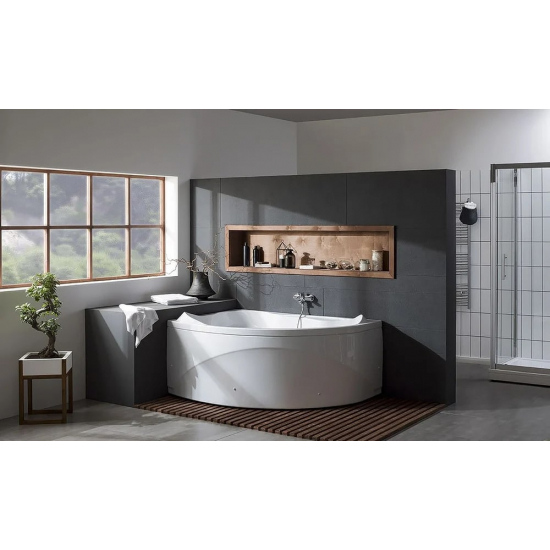 Акриловая ванна AQUANET Jamaica 00205486 L 160x100 см, угловая, с каркасом, асимметричная