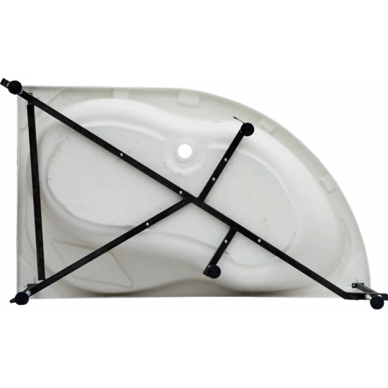 Акриловая ванна AQUANET Jamaica 00205486 L 160x100 см, угловая, с каркасом, асимметричная