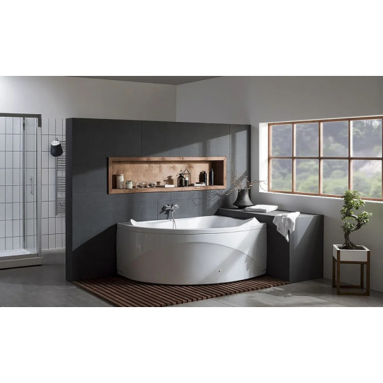 Акриловая ванна AQUANET Jamaica 00205503 R 160x100 см, угловая, с каркасом, асимметричная