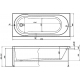 Акриловая ванна AQUANET Light 244927 170x70 см, с каркасом