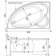 Акриловая ванна AQUANET Mayorca 00205403 L 150x100 см, угловая, с каркасом, асимметричная