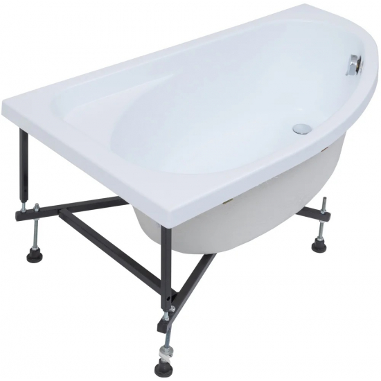 Акриловая ванна AQUANET Mia к/с133 246817 L 140x80 см, угловая, с каркасом, асимметричная