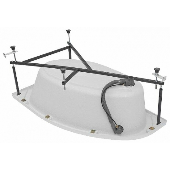 Акриловая ванна AQUANET Mia к/с133 246817 L 140x80 см, угловая, с каркасом, асимметричная