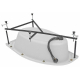Акриловая ванна AQUANET Mia к/с133 246817 L 140x80 см, угловая, с каркасом, асимметричная