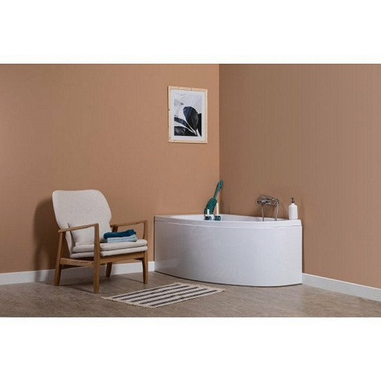 Акриловая ванна AQUANET Mia к/с133 246817 L 140x80 см, угловая, с каркасом, асимметричная