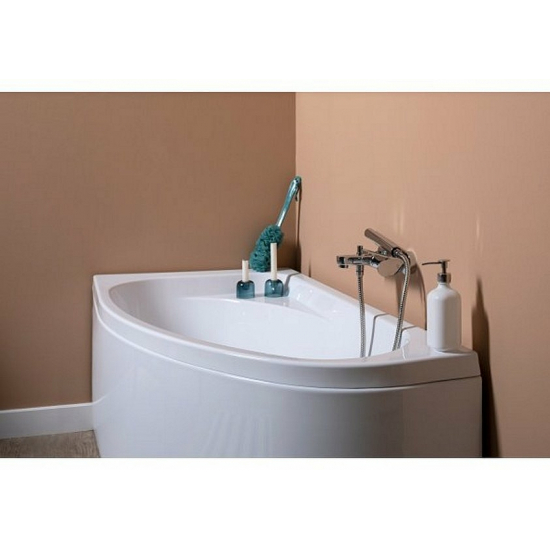 Акриловая ванна AQUANET Mia к/с133 246817 L 140x80 см, угловая, с каркасом, асимметричная