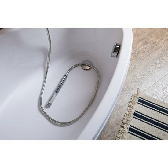 Акриловая ванна AQUANET Mia к/с133 246817 L 140x80 см, угловая, с каркасом, асимметричная