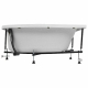 Акриловая ванна AQUANET Mia к/с133 246887 R 140x80 см, угловая, с каркасом, асимметричная